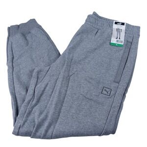 Puma Fleece Jogger Pants Men's XL Inseam 31 Style 68926802 Pockets Gray NWT